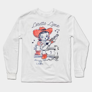 Loretta Lynn / Retro Style Country Fan Design Long Sleeve T-Shirt